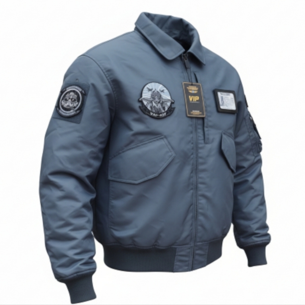 NWT Flight Trend MA-1 Flight Bomber Quilted Jacket  VIP NAVY BLUE 3XL